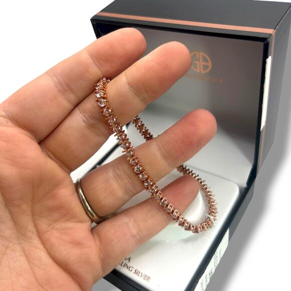 Giani Bernini Cubic Zirconia Tennis Bracelet 18k Rose Gold-Plate Sterling Silver - Picture 5 of 11